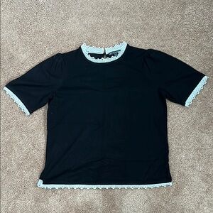 Black Lace Trim Top